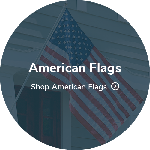 United States flag flying from the tangle free flagpole - Shop American Flags
