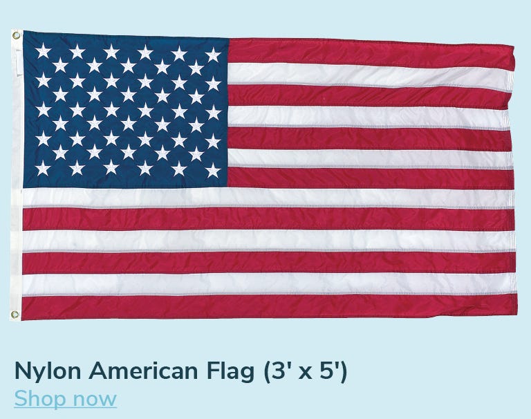 United States nylon 3 foot by 5 foot flag