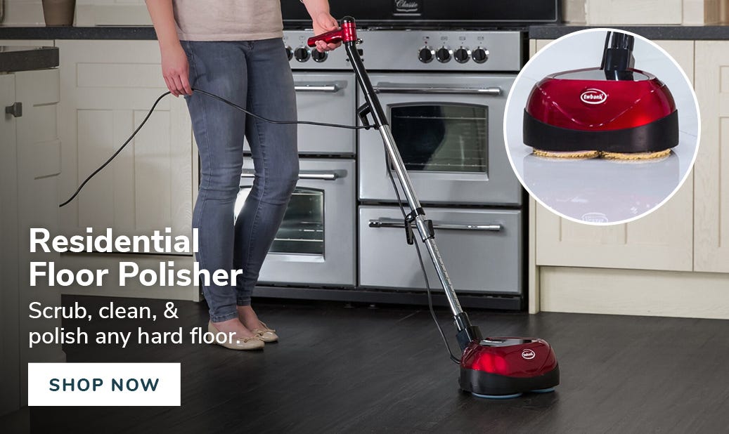 Someone using floor polisher