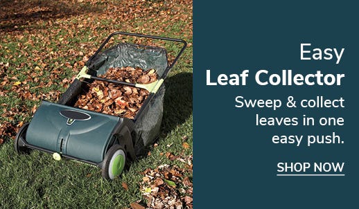 Leaf collector shown filled with leaves