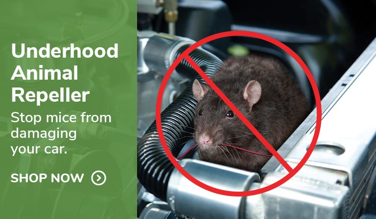Mouse shown sitting on the engine with a red circle crossed out