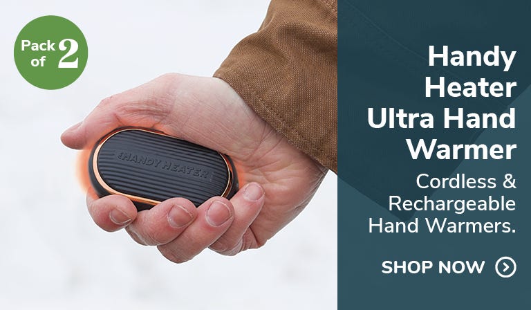Someone holding the Handy Heater Ultra Hand Warmer