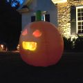 Inflatable Talking Pumpkin  lite up at night on displayed outside thumbnail