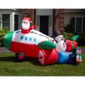 Santa and Friends Airplane Inflatable in front of the house  thumbnail