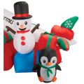 Santa and Friends Airplane Inflatable up close  thumbnail