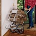 firewood log cart going up steps  thumbnail