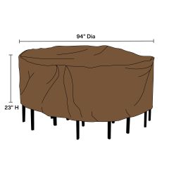Round Table/Chairs Cover—Large (94"dia. x 23"h)   