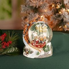 Musical Santa’s Flight Snow Globe  