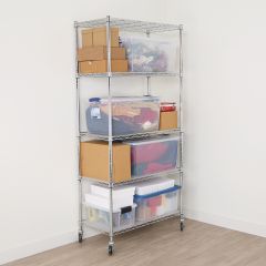 18” Deep 5-Tier Chrome Shelf 