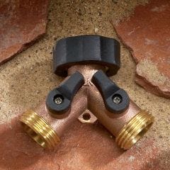 Brass Two-Hose Adapter