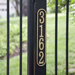 Vertical House Numbers Plaque