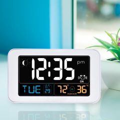 Easy Read Digital Clock with Indoor Temperature