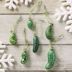 Pickle Themed Ornaments (Set of 6)