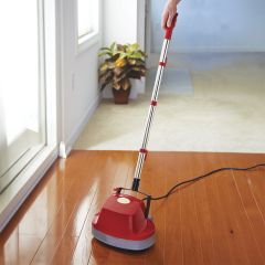 Using cleaner on floor