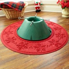 Snowflake Christmas Tree Skirt Mat 