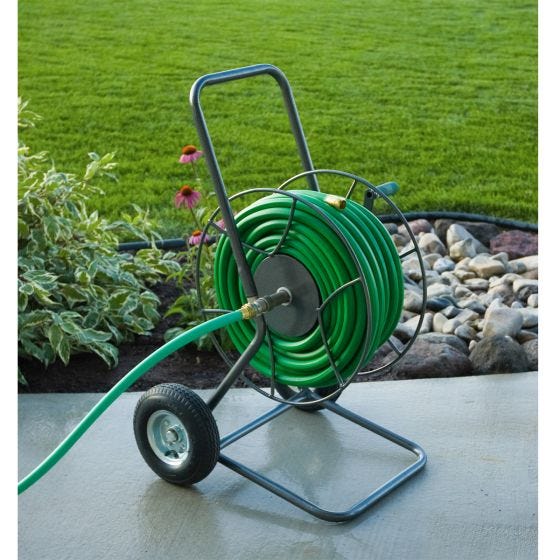 Heavy-Duty Two Wheel Hose Cart