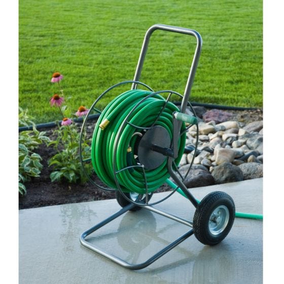Heavy-Duty Two Wheel Hose Cart