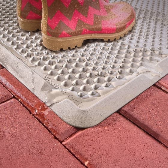 up close view of weathertech outdoor mat
