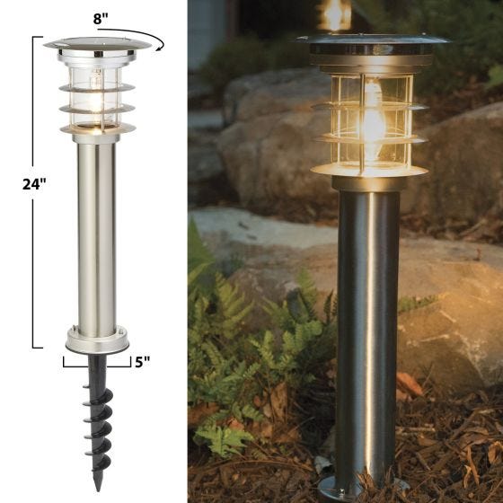 Stainless Steel Bollard Solar Light 