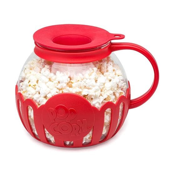 Glass Microwave Popcorn Popper