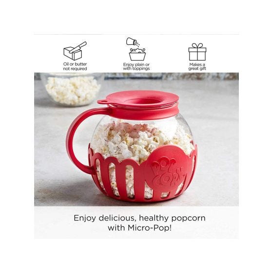 Glass Microwave Popcorn Popper
