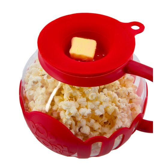 Glass Microwave Popcorn Popper