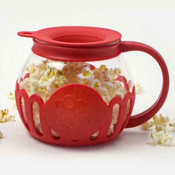 Glass Microwave Popcorn Popper