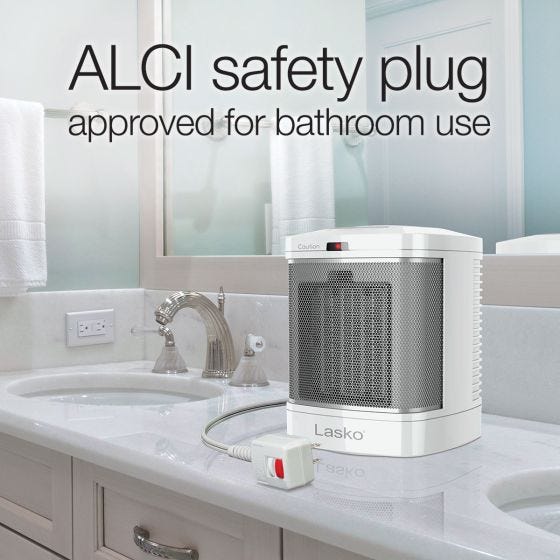 Ceramic Bathroom Space Heater with Fan