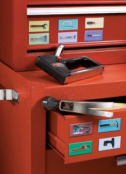 Home Workshop Magnetic Toolbox Labels