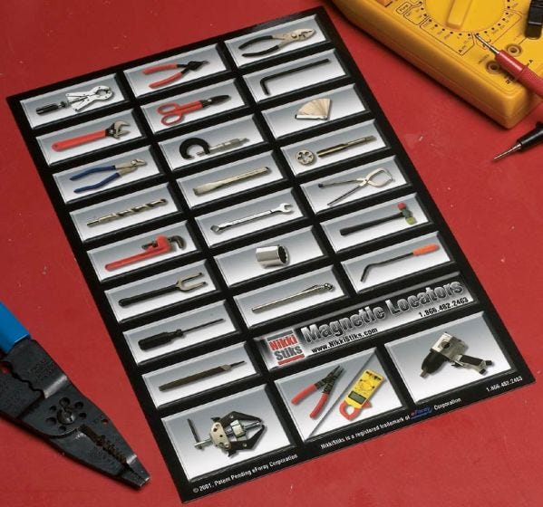 Auto Mechanic's Magnetic Toolbox Labels