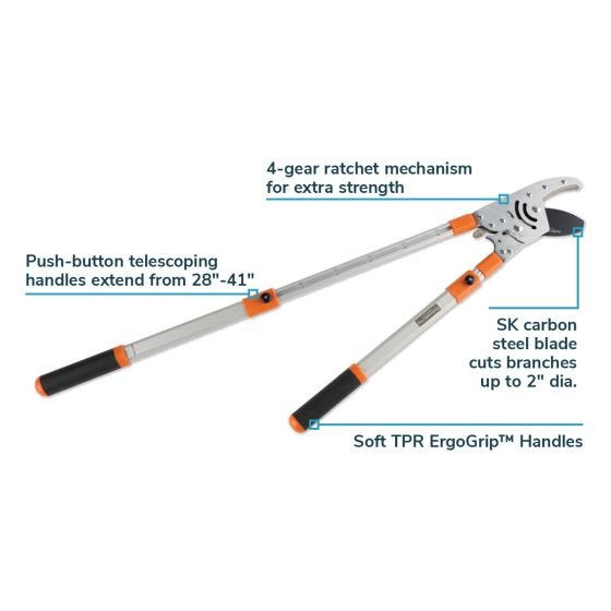 Telescopic Anvil Loppers features 
