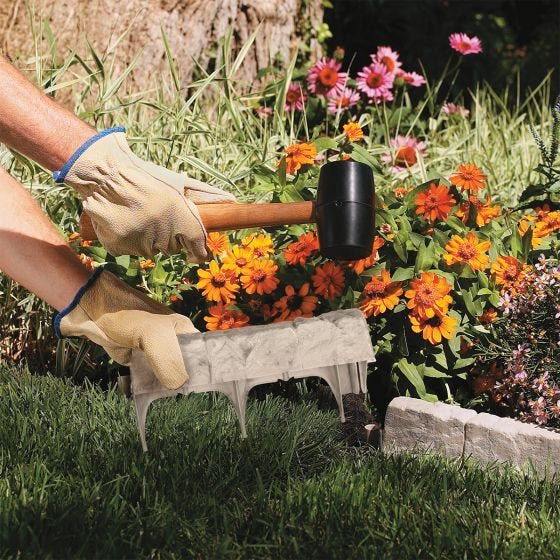 border stone edging placed into the ground border stone edging placed into the ground