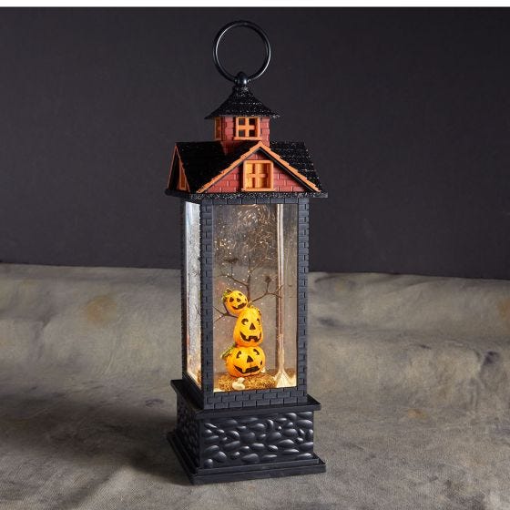 Pumpkin Water Globe Lantern