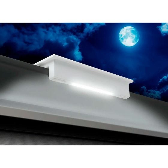 Security Flood light on gutter at night