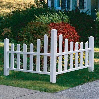 Decorative Corner Picket Fence