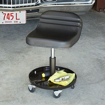 Tractor Seat Rolling Stool