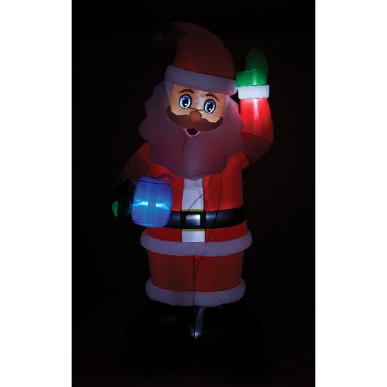 7’ Waving & Blinking Santa 