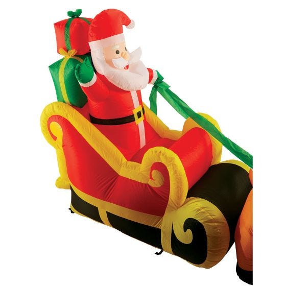 10’ Santa with 3 Reindeer