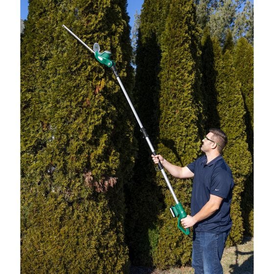 model using hedge trimmer