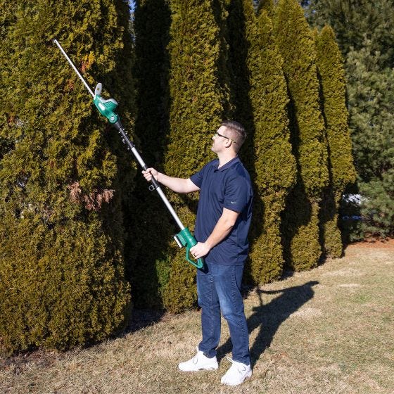 model using hedge trimmer