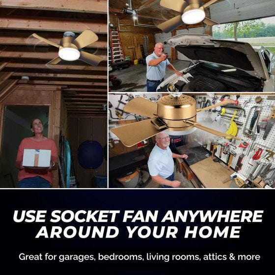 Socket Fan Light