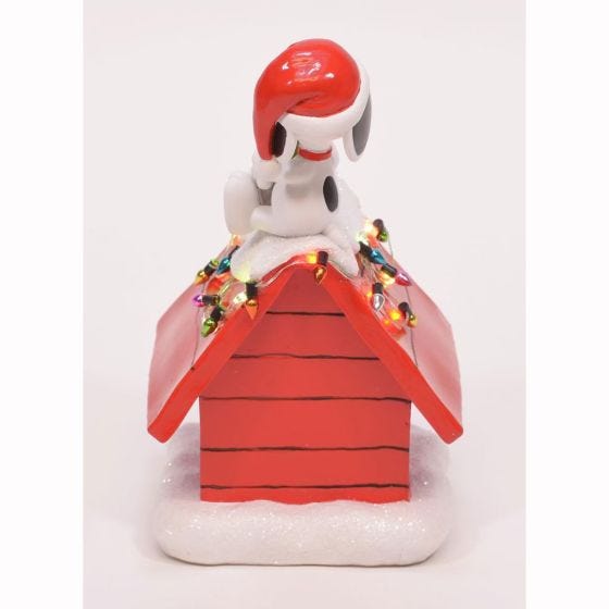 7.5” Snoopy Holiday Dog House