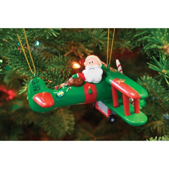 Flying Santa Christmas Ornament