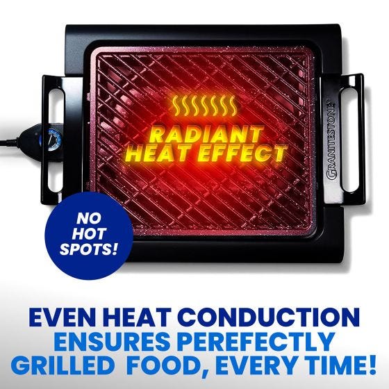Granite Stone Diamond Smokeless Electric Grill & Griddle 