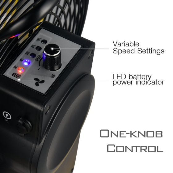 Battery Powered Cordless Outdoor Fan