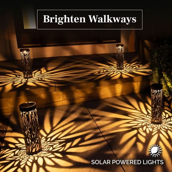 Solar Bollard Pathway Lights (set of 4) 