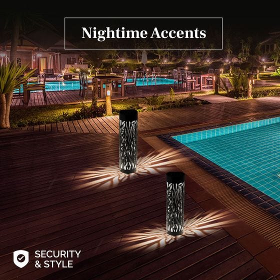 Solar Bollard Pathway Lights (set of 4) 