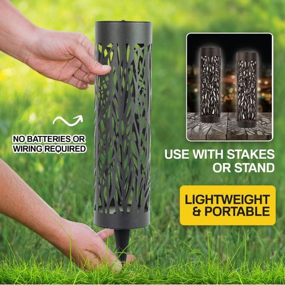 Solar Bollard Pathway Lights (set of 4) 