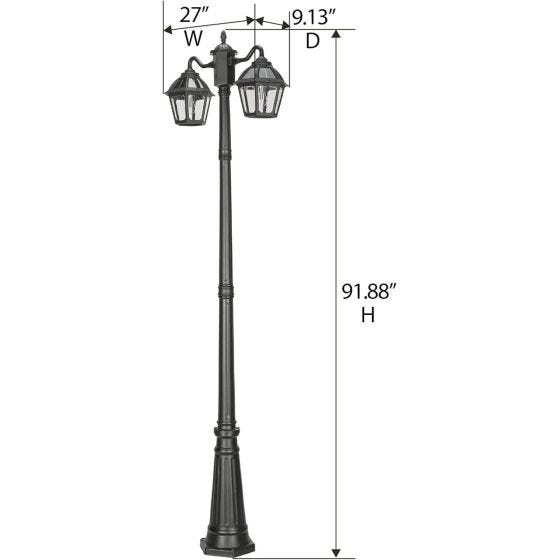 Double Head Solar Lamp Post