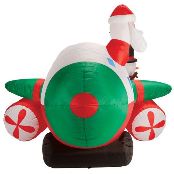 Santa and Friends Airplane Inflatable side 